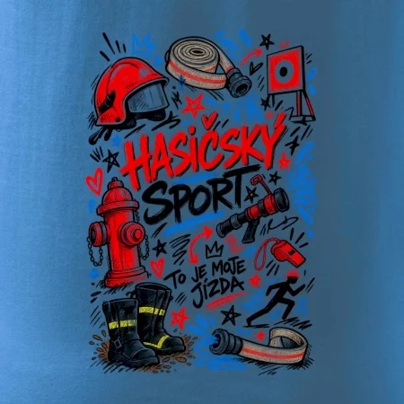 Hasičský sport - kreslené vybavení a terč