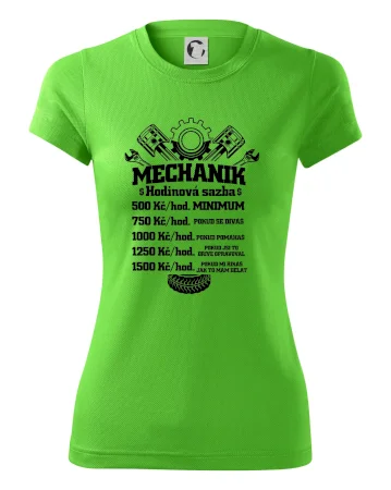 Mechanik - hodinová sazba