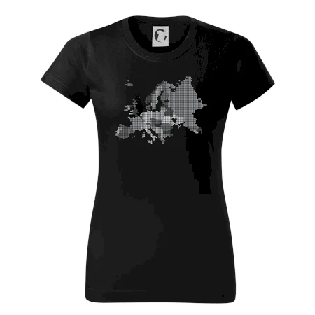 Mapa Evropy - srdce v Ukrajině
