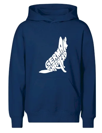 Německý ovčák sedící napis