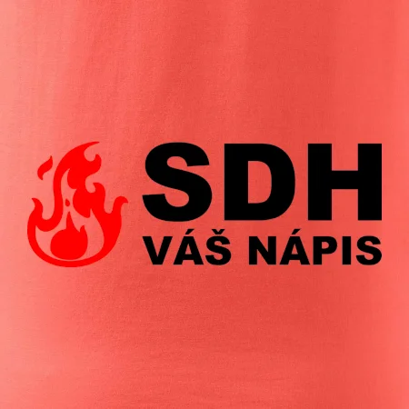 SDH nápis (oheň, název sboru - vlastní nápis)
