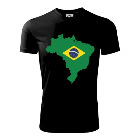 Brazílie vlajka v mapě