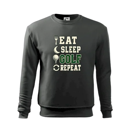 Eat sleep golf repeat typografie