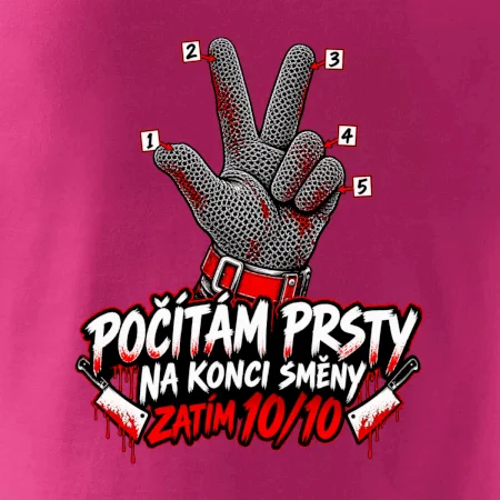 Řezník počítám prsty na konci směny