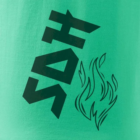 SDH nápis a plamen