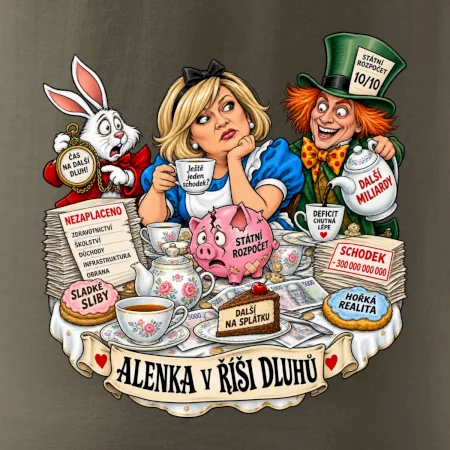 Alenka v říši dluhů čajový dýchánek státního rozpočtu