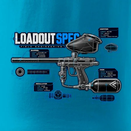 Technický výkres loadout spec paintball