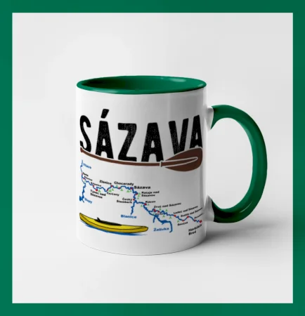 Mapa řeky Sázavy