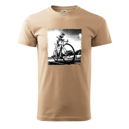 Cyklista černobílá cesta