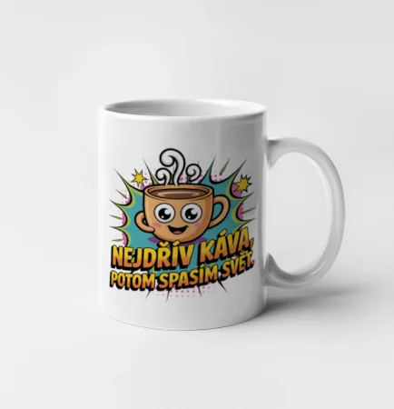 Nejdřív káva, potom spasím svět.