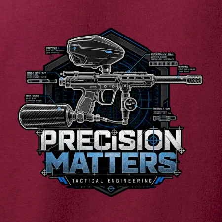 Technický nákres precision matters paintball