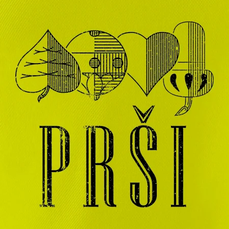 Prší - nápis