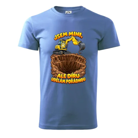 Mini bagr udělá pořádnou díru