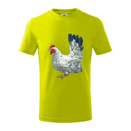 Slepice kreslená bílá