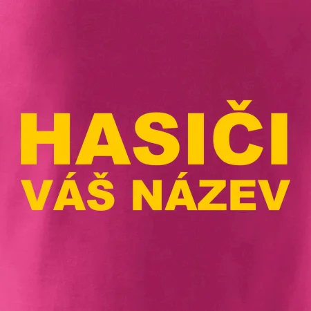 Hasiči - žlutý nápis - váš název sboru