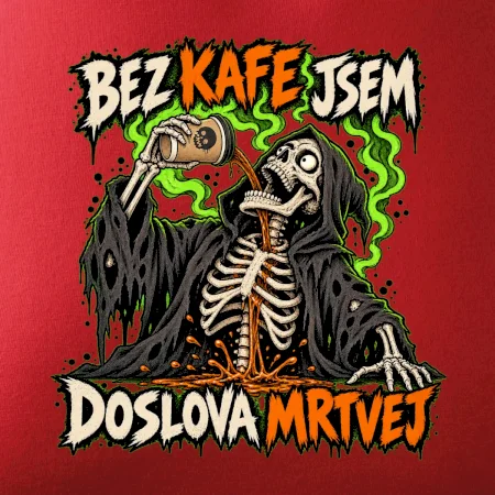 Kostlivec bez kafe je doslova mrtvej