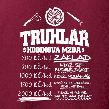 Hodinová mzda truhlář