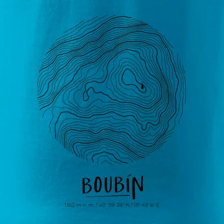 Boubín - vrstevnice v kruhu