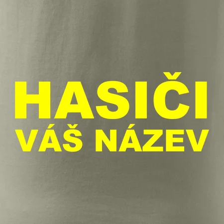 Hasiči - žlutý nápis - váš název sboru