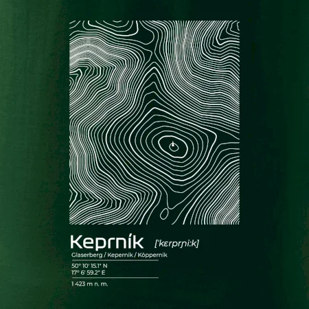 Keprník - vrstevnice v obdélníku