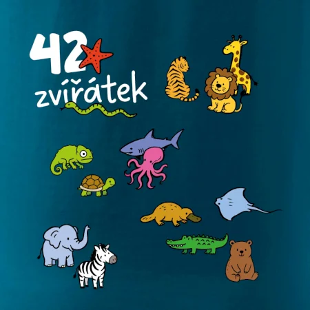 Tričko + 42 nažehlovacích zvířátek
