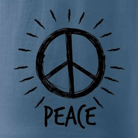 Peace symbol černobílý