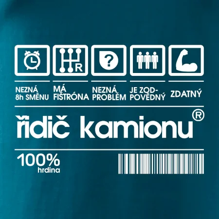 Čárový kód řidič kamionu