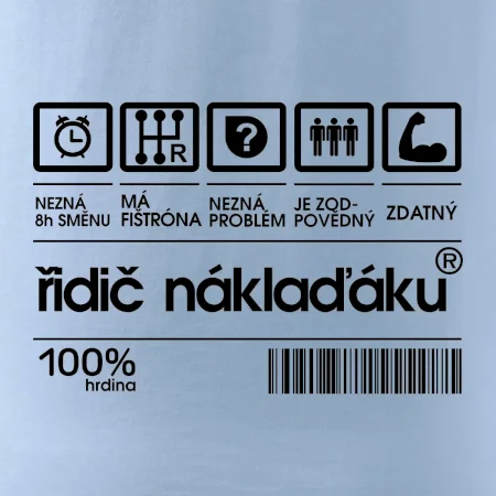 Čárový kód řidič náklaďáku