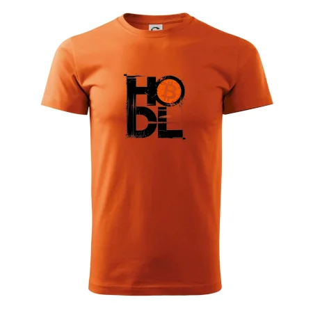 Hodl velký nápis a logo BTC