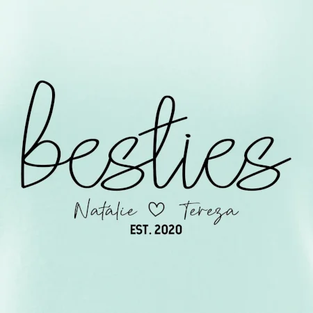 Párové mikiny - Besties Jména a rok