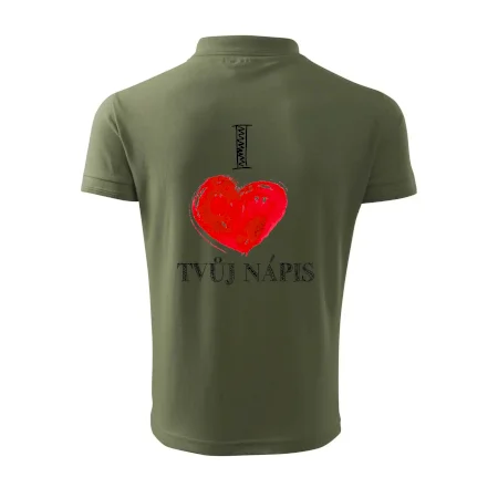 I love malované srdce - vlastní nápis