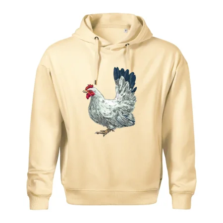 Slepice kreslená bílá