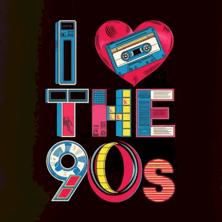 I love 90s - srdce a kazeta