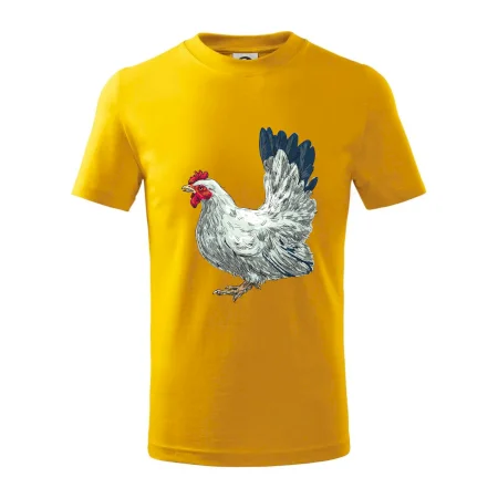 Slepice kreslená bílá