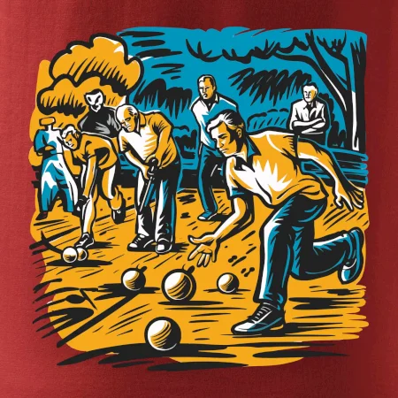 Petanque hra - modro oranžová