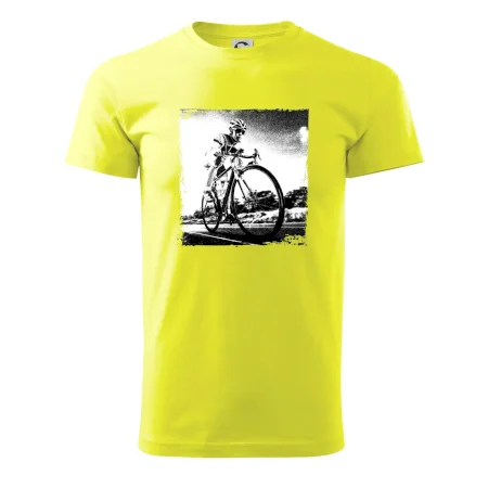 Cyklista černobílá cesta