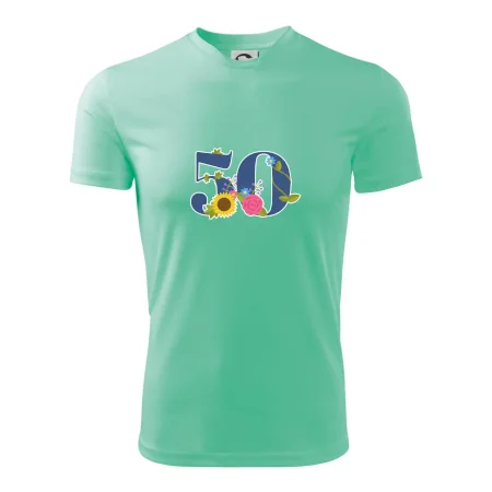 Květinové číslo kreslené - 50