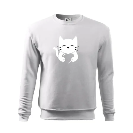 Kočka drží srdce
