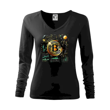 Bitcoin logo s grafy