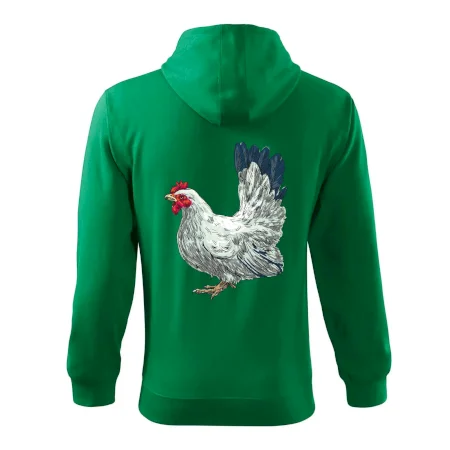 Slepice kreslená bílá