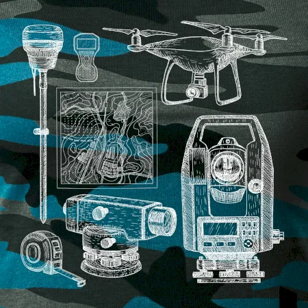 Geodet teodolit dron
