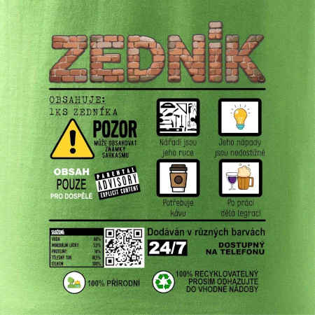 Profese - informace o produktu - ZEDNÍK