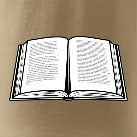 Kniha černobílá otevřená s textem