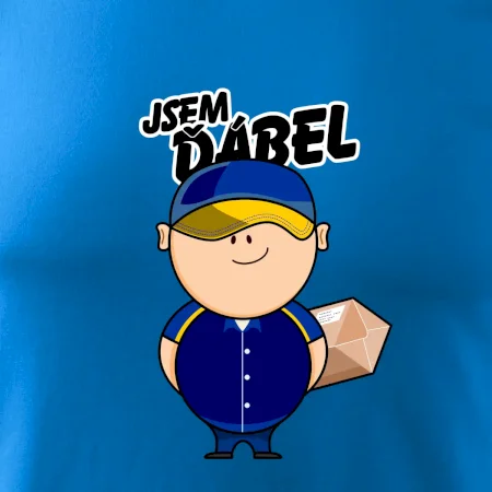 Jsem ďábel doručovatel modro žlutý