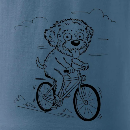 Lagotto romagnolo karikatura na kole černá