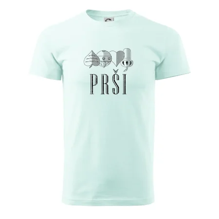 Prší - nápis