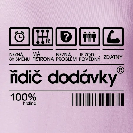 Čárový kód - řidič dodávky