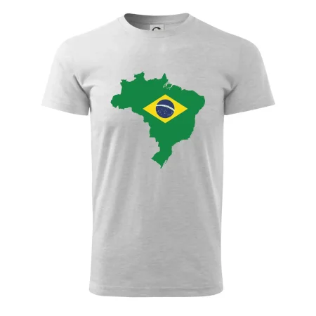 Brazílie vlajka v mapě