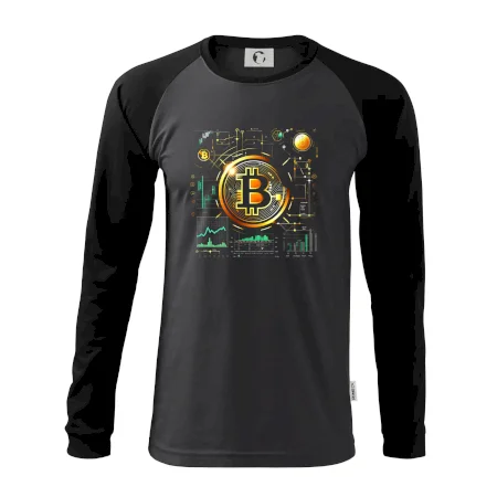 Bitcoin logo s grafy