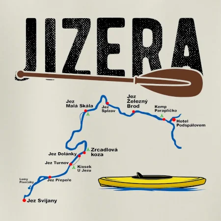 Mapa řeky Jizery